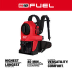 ASPIRATEUR DORSAL 3-EN-1 M18 FUEL BRUSHLESS