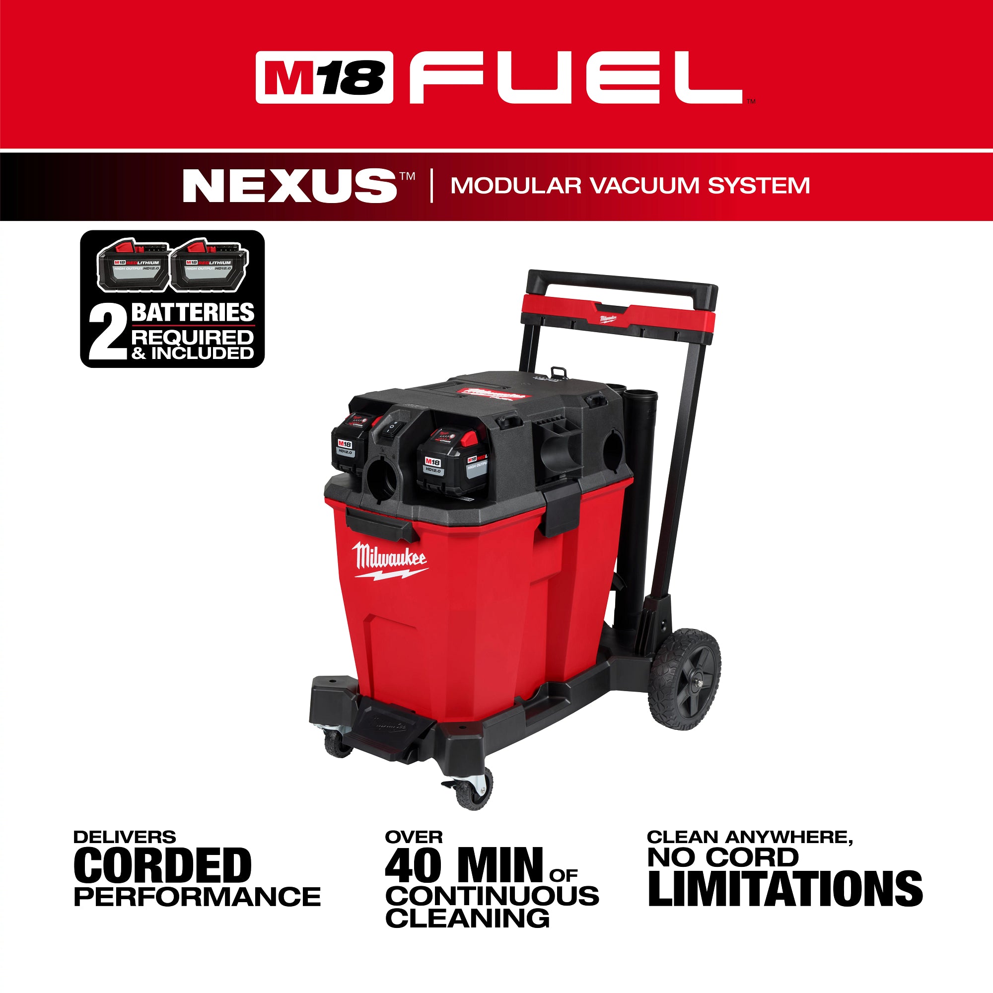 ENSEMBLE ASPIRATEUR 12 GALLONS SEC & HUMIDE M18 FUEL HD12.0