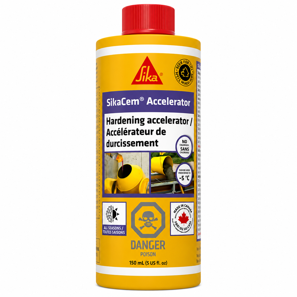 ACCÉLÉRATEUR DE DURCISSEMENT SANS CHLORURE SIKACEM (150ML)
