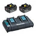 ENSEMBLE CHARGEUR DOUBLE & 2 BATTERIES 18V 5.0AH