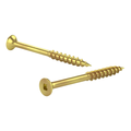 WOOD SCREW FLAT #10 X 6" YELLOW ZINC (500)