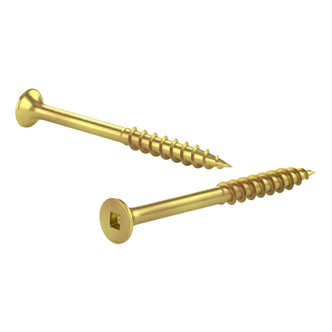 WOOD SCREW FLAT #10 X 6" YELLOW ZINC (500)