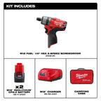M12 FUEL 1/4'' 2-SPEED SCREWDRIVER KIT