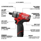 M12 FUEL 1/4'' 2-SPEED SCREWDRIVER KIT