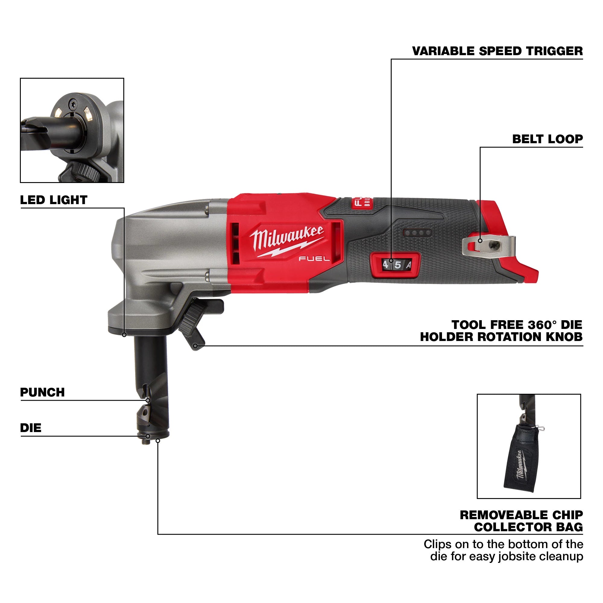 GRIGNOTEUSE CALIBRE 16 À VITESSE VARIABLE M12 FUEL BRUSHLESS