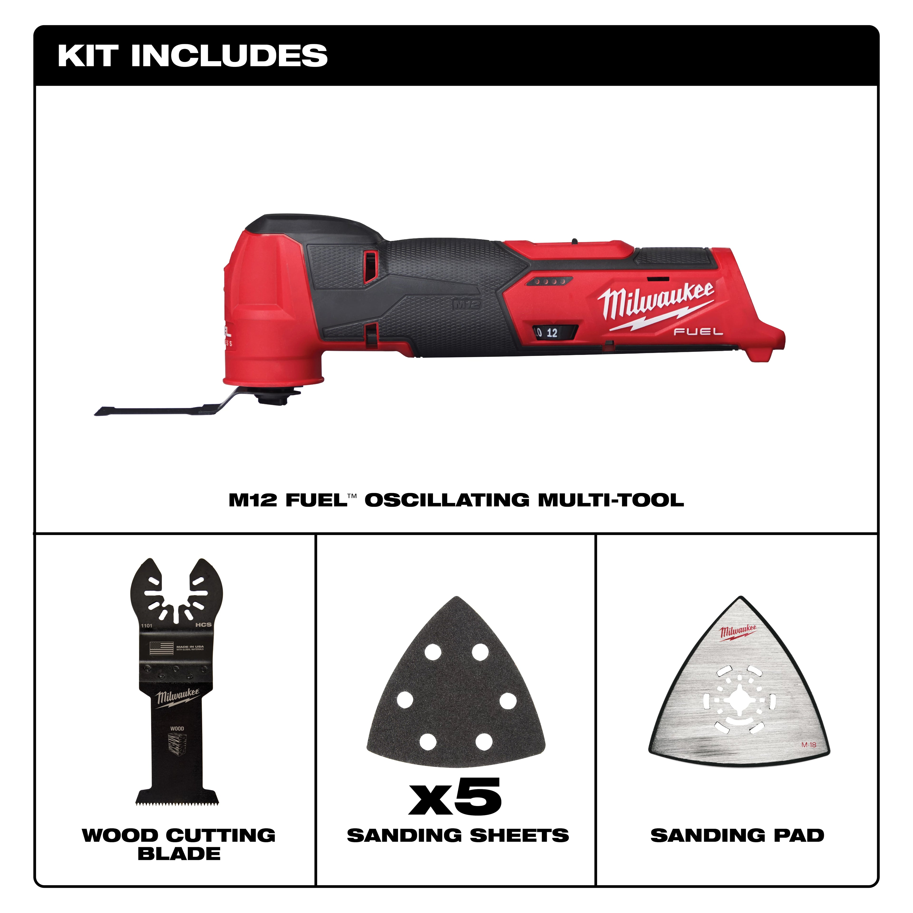 OUTIL MULTIPLE OSCILLANT M12 FUEL BRUSHLESS