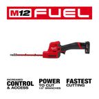 ENSEMBLE TAILLE-HAIES 8'' M12 FUEL BRUSHLESS (XC4.0)