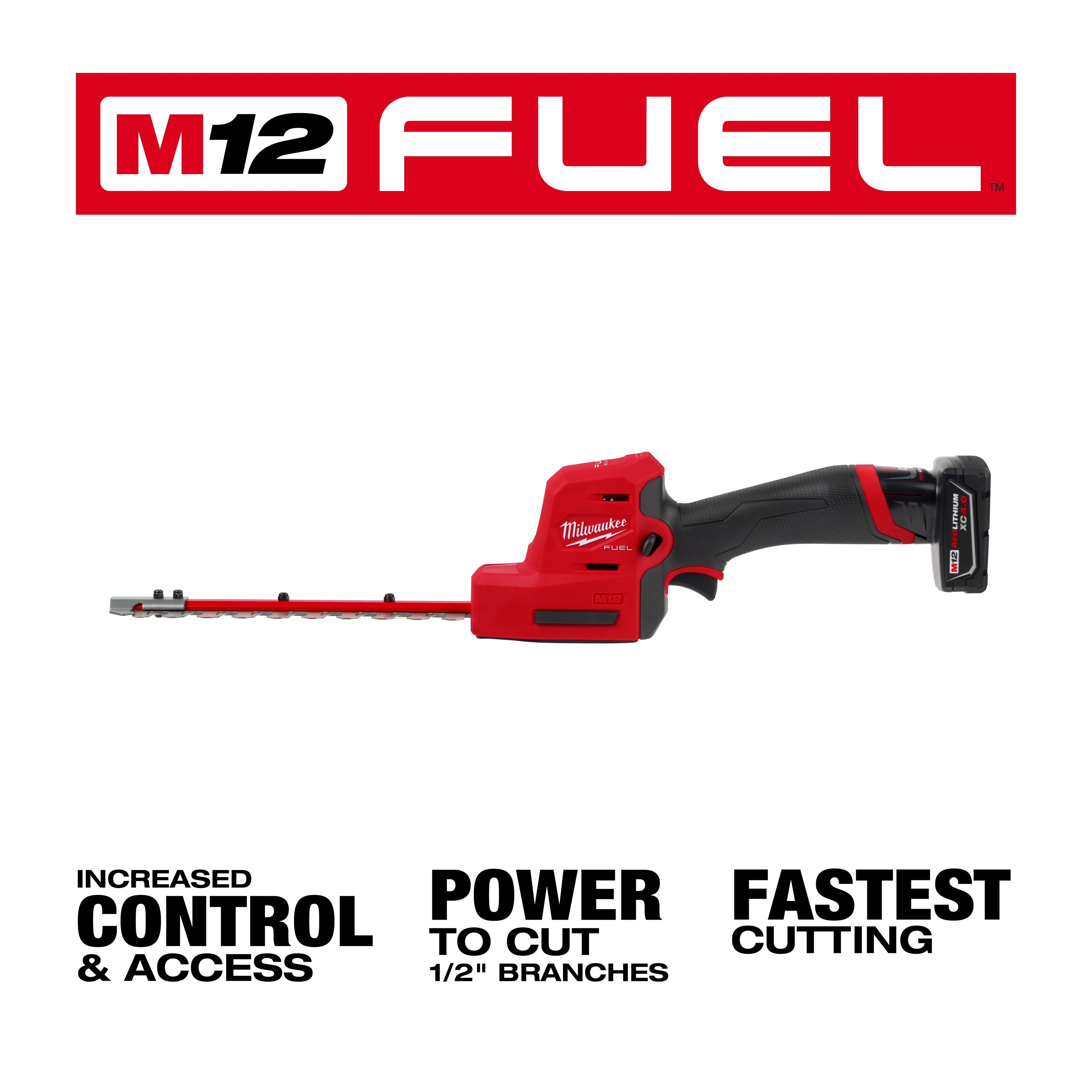 ENSEMBLE TAILLE-HAIES 8'' M12 FUEL BRUSHLESS (XC4.0)