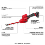 ENSEMBLE TAILLE-HAIES 8'' M12 FUEL BRUSHLESS (XC4.0)