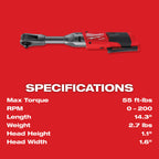 CLÉ RATCHET 3/8'' À LONGUE PORTÉE M12 FUEL BRUSHLESS