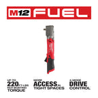 CLÉ À CHOCS COUDÉE 3/8'' M12 FUEL - ANNEAU
