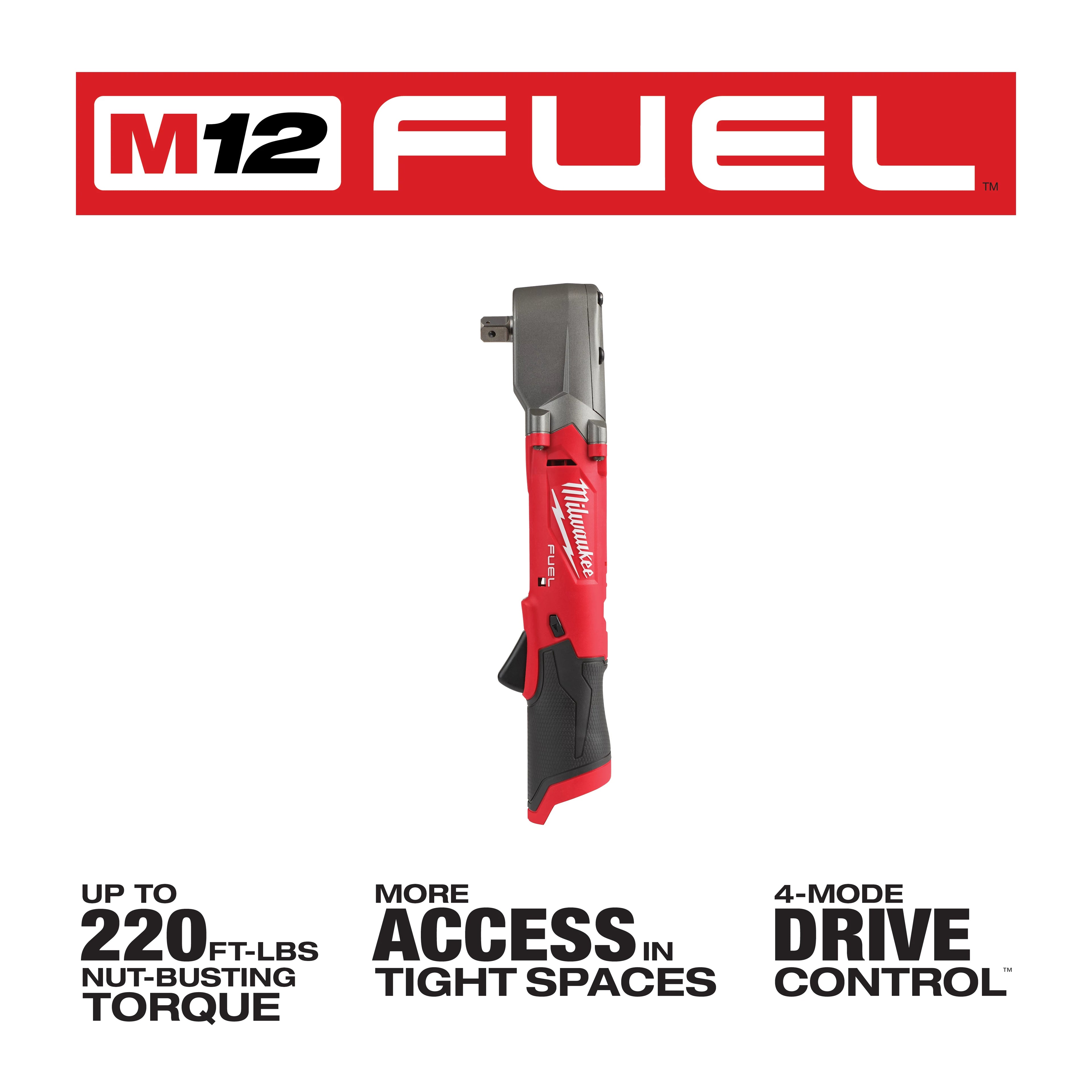 CLÉ À CHOCS COUDÉE 1/2'' M12 FUEL - GOUPILLE