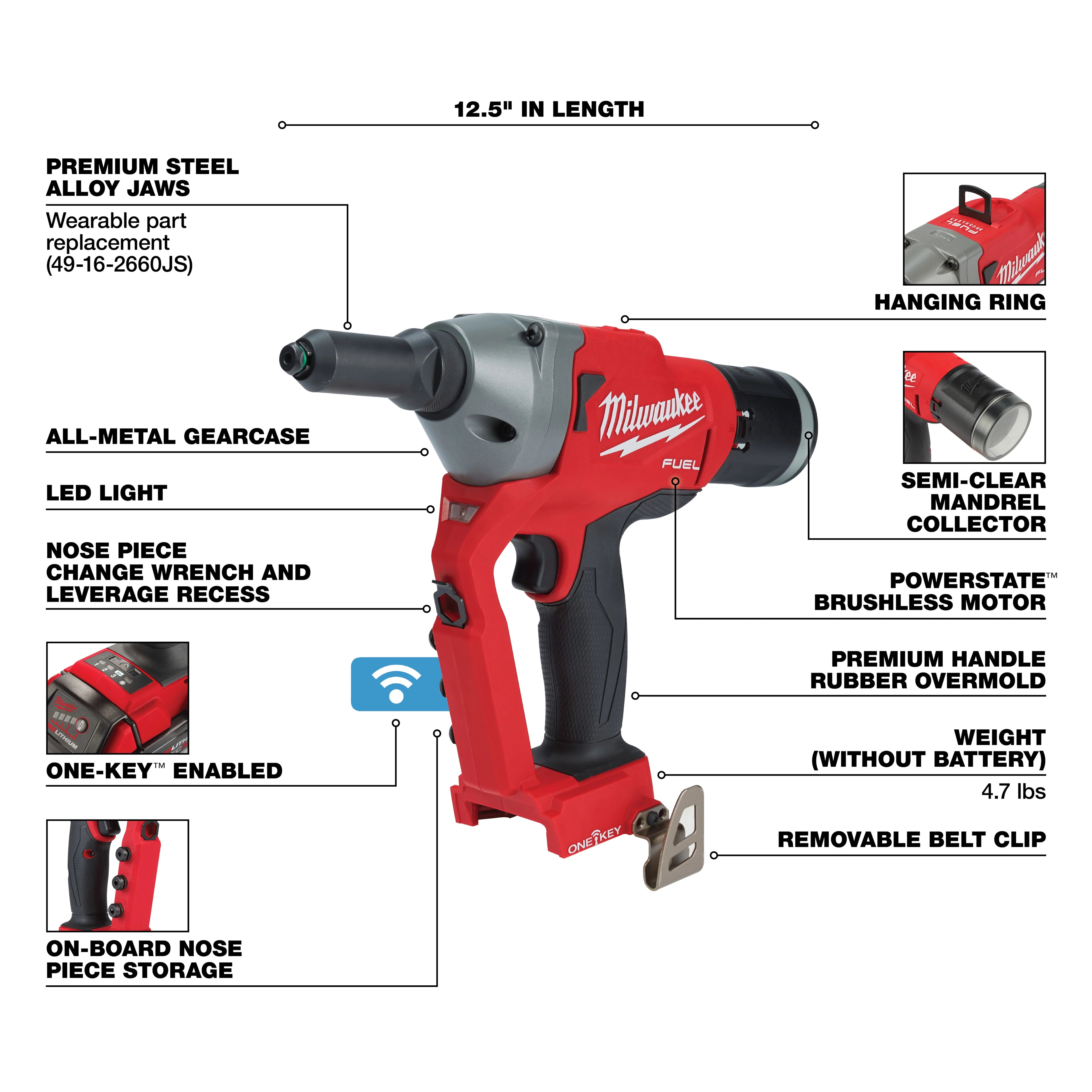 RIVETEUSE DE 1/4'' ONE-KEY™ M18 FUEL BRUSHLESS