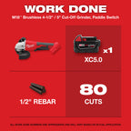 RECTIFIEUSE COUDÉE 4-1/2''/ 5'' À PALETTE M18 BRUSHLESS
