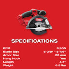 SCIE CIRCULAIRE À MÉTAUX 5-3/8'' - 5-7/8'' M18 FUEL