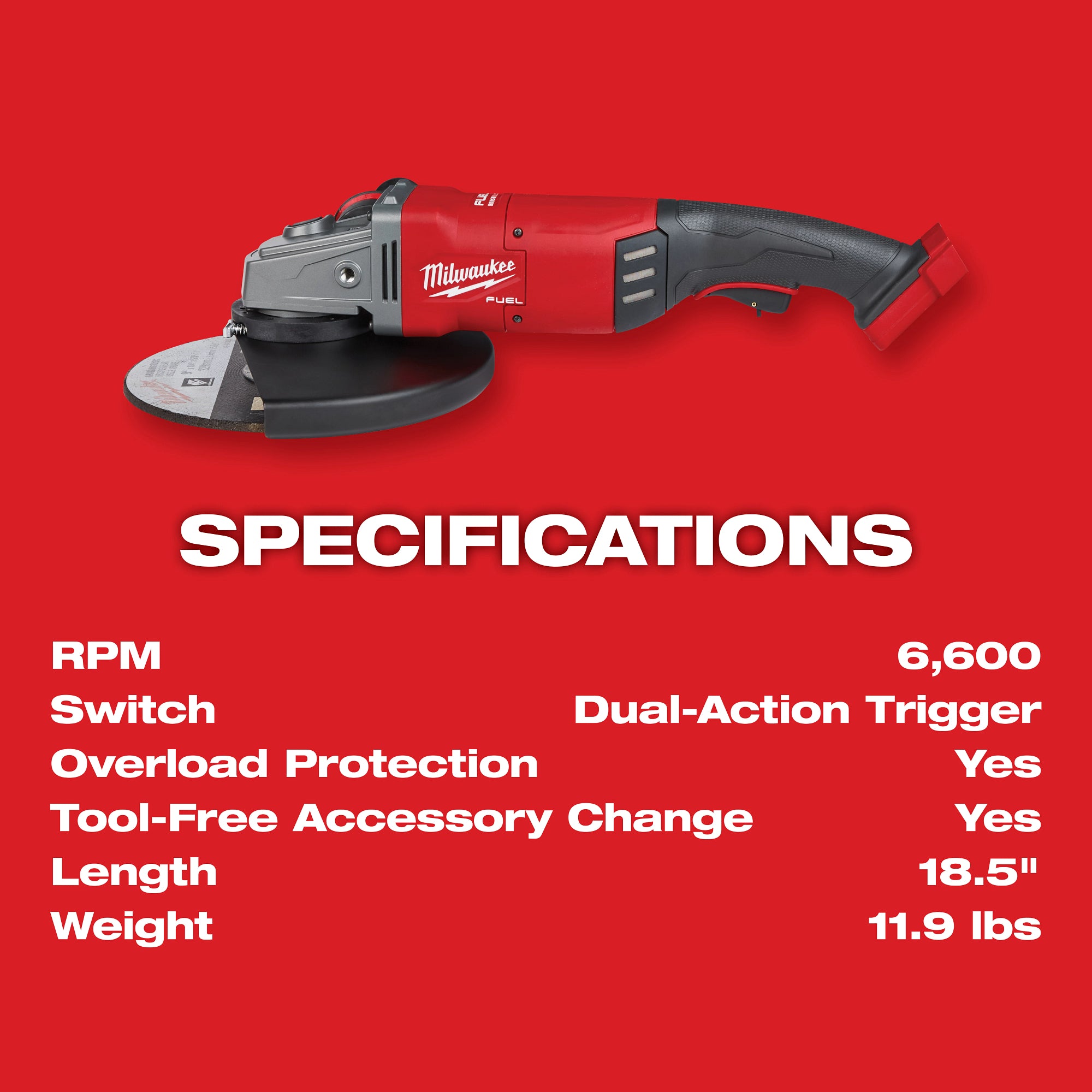RECTIFIEUSE COUDÉE 7''/ 9'' M18 FUEL BRUSHLESS