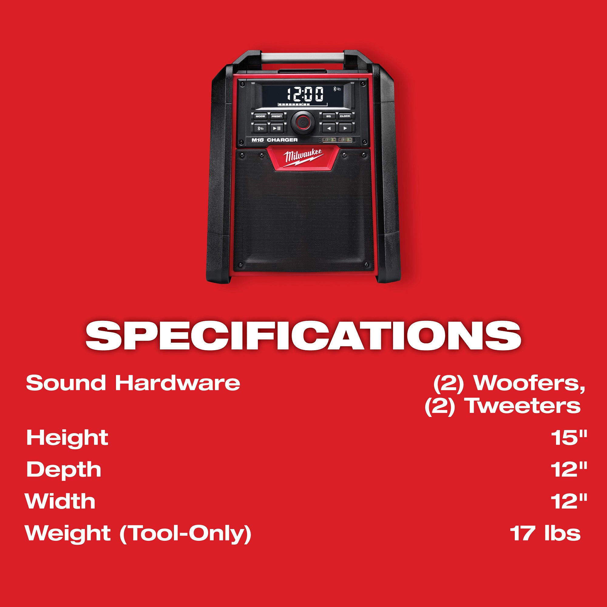 RADIO DE CHANTIER BLUETOOTH & CHARGEUR M18
