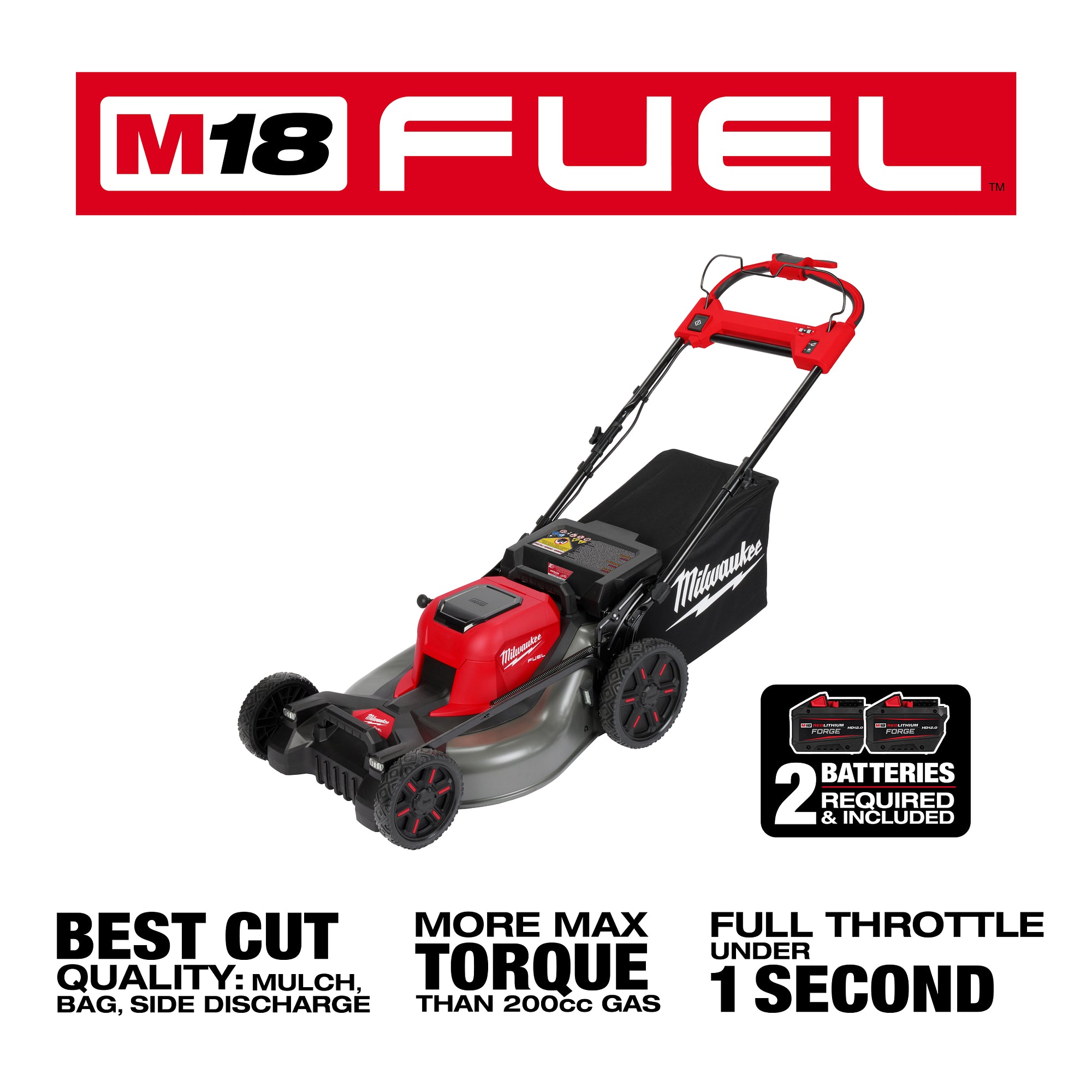 ENSEMBLE TONDEUSE 21'' AUTOPROPULSÉE M18 FUEL (HD12.0)