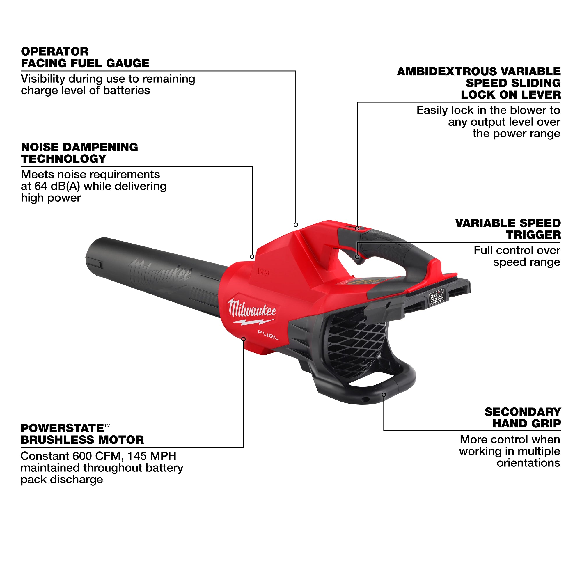 SOUFFLEUR À DOUBLE BATTERIE M18 FUEL BRUSHLESS
