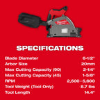M18 FUEL BRUSHLESS 6-1/2'' PLUNGE CIRCULAR SAW