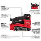 M18 FUEL BRUSHLESS 3" X 18" BELT SANDER