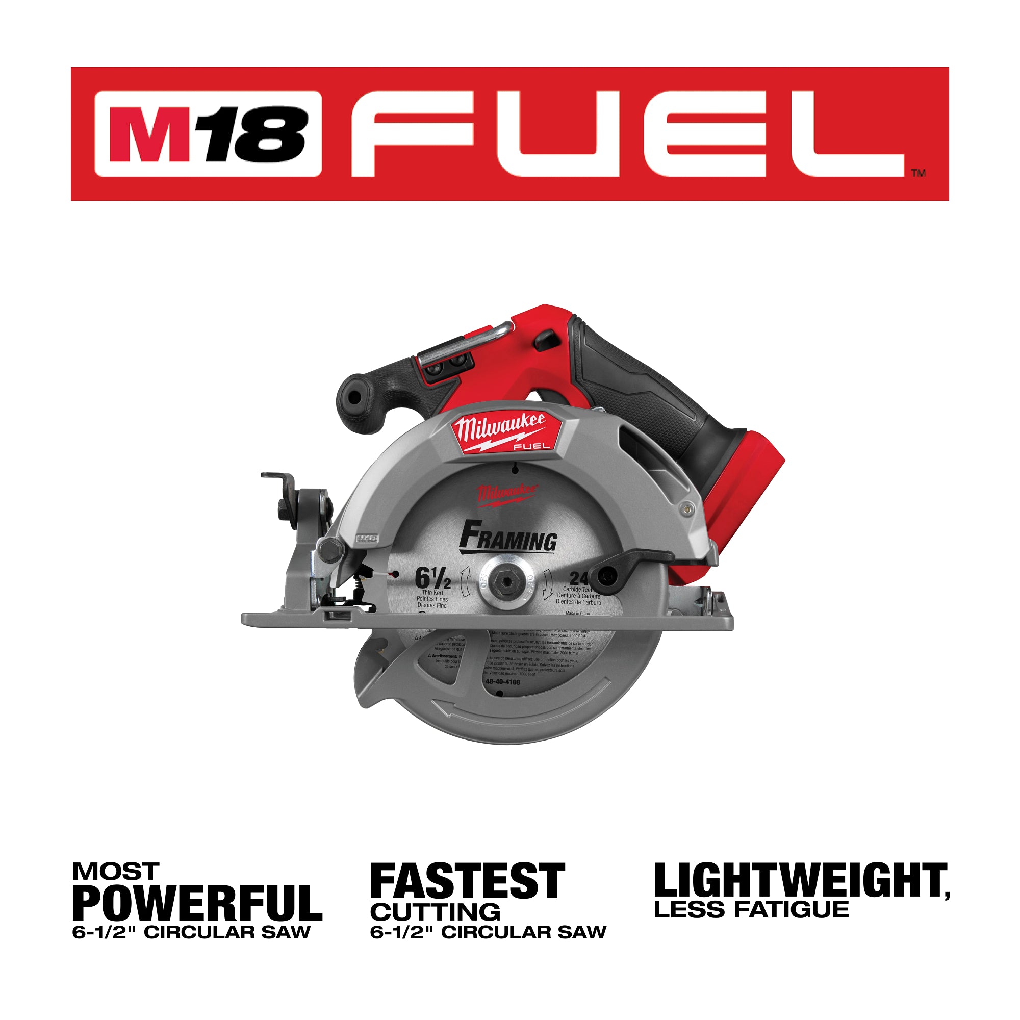 SCIE CIRCULAIRE 6-1/2'' GEN II M18 FUEL BRUSHLESS