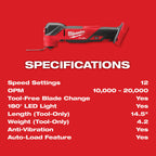 OUTIL MULTIPLE OSCILLANT M18 FUEL BRUSHLESS