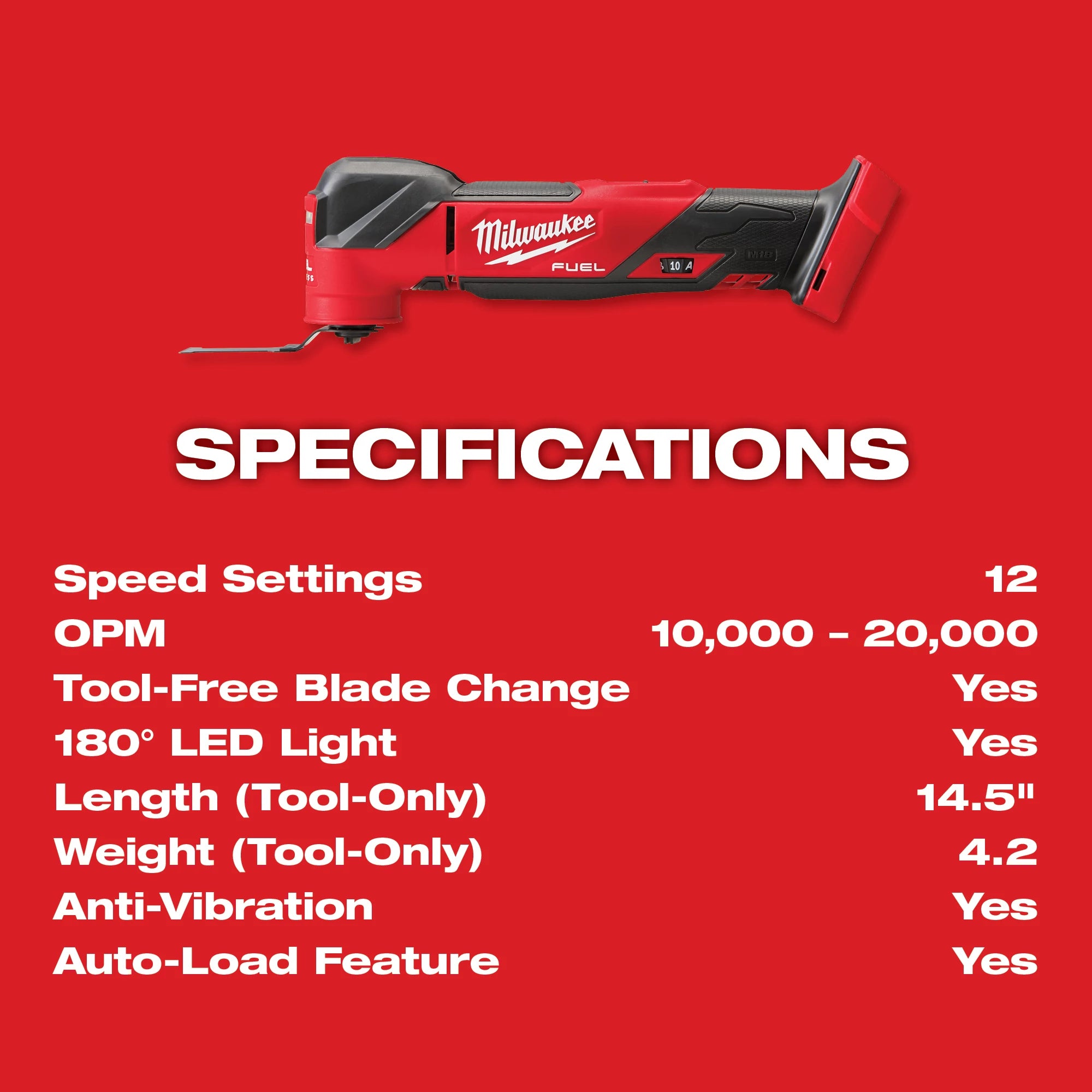 OUTIL MULTIPLE OSCILLANT M18 FUEL BRUSHLESS