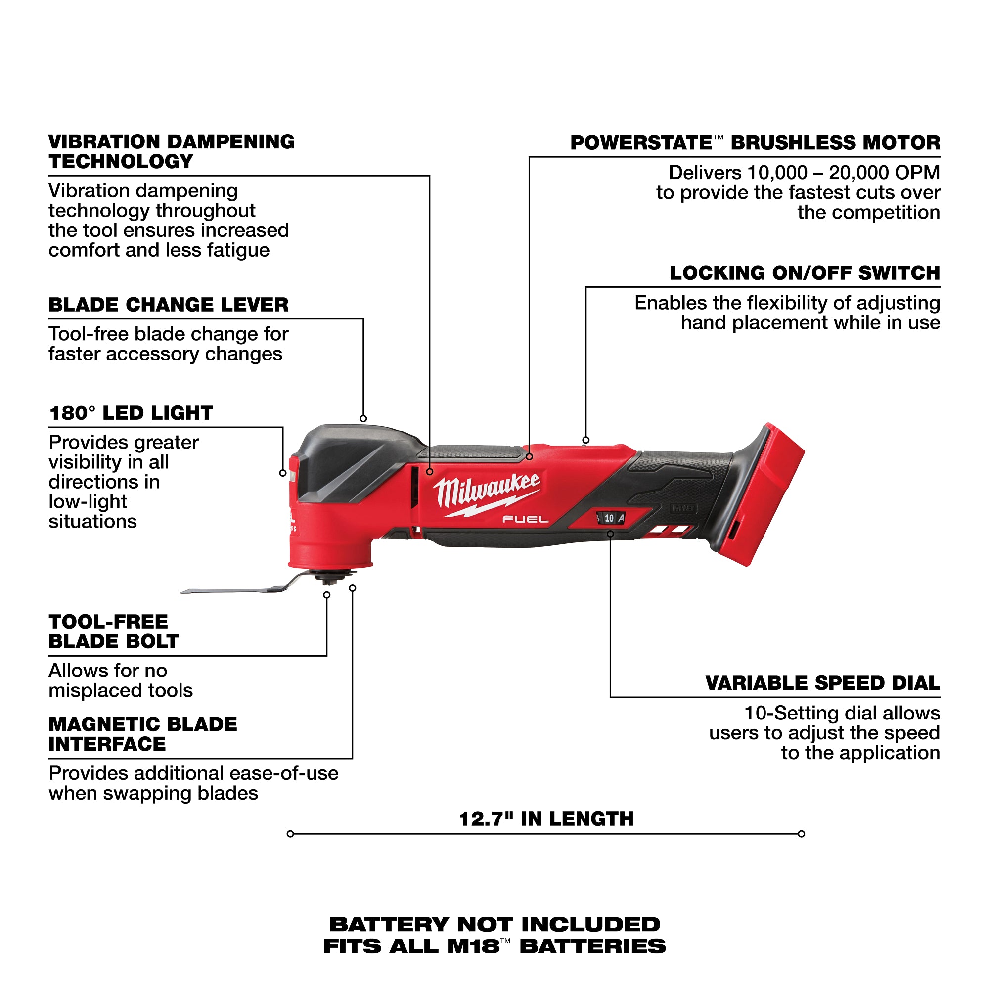 OUTIL MULTIPLE OSCILLANT M18 FUEL BRUSHLESS