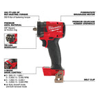M18 FUEL BRUSHLESS 3/8'' COMPACT IMPACT WRENCH WITH FRICTION RING