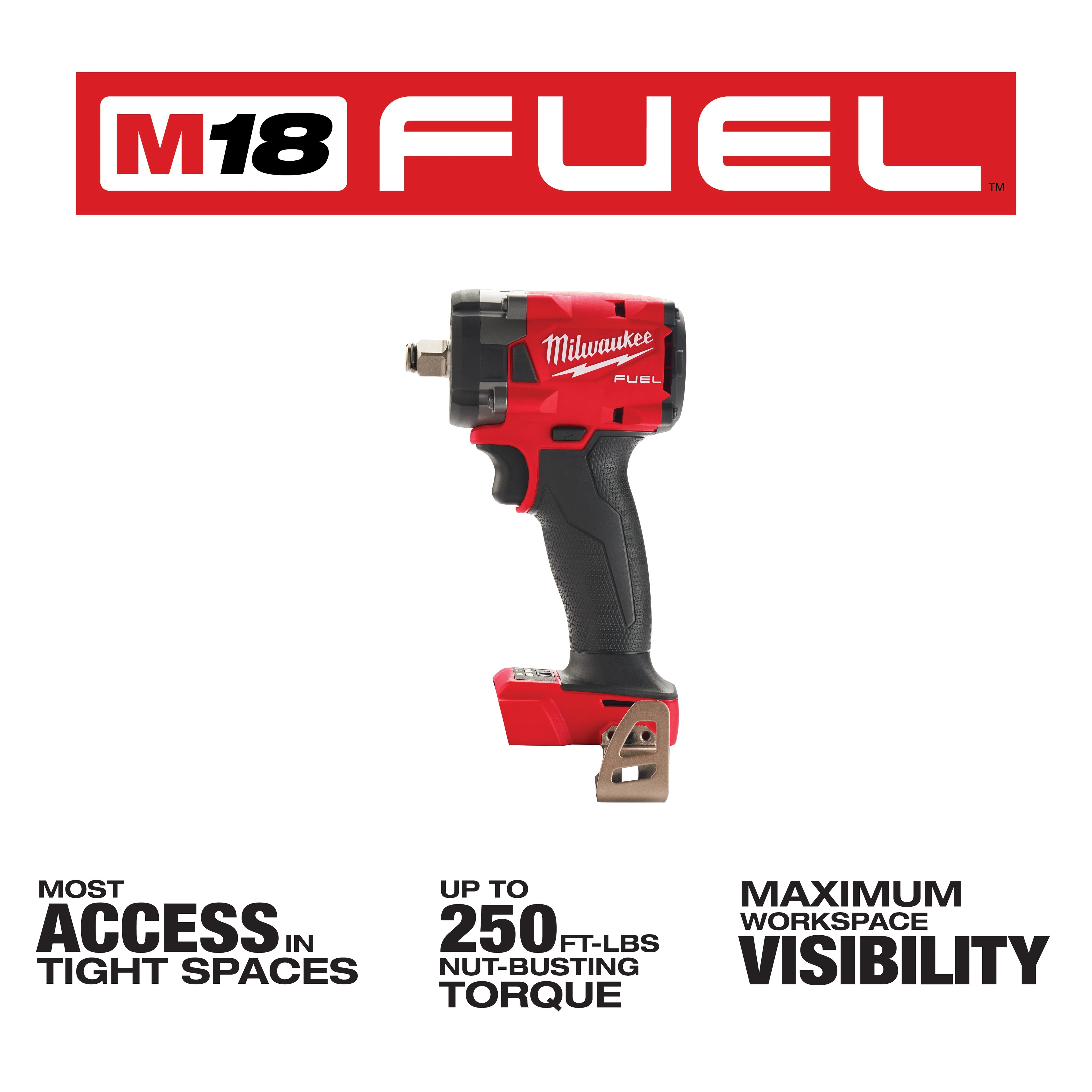 CLÉS À CHOCS COMPACTE 1/2'' M18 FUEL BRUSHLESS (ANNEAU)