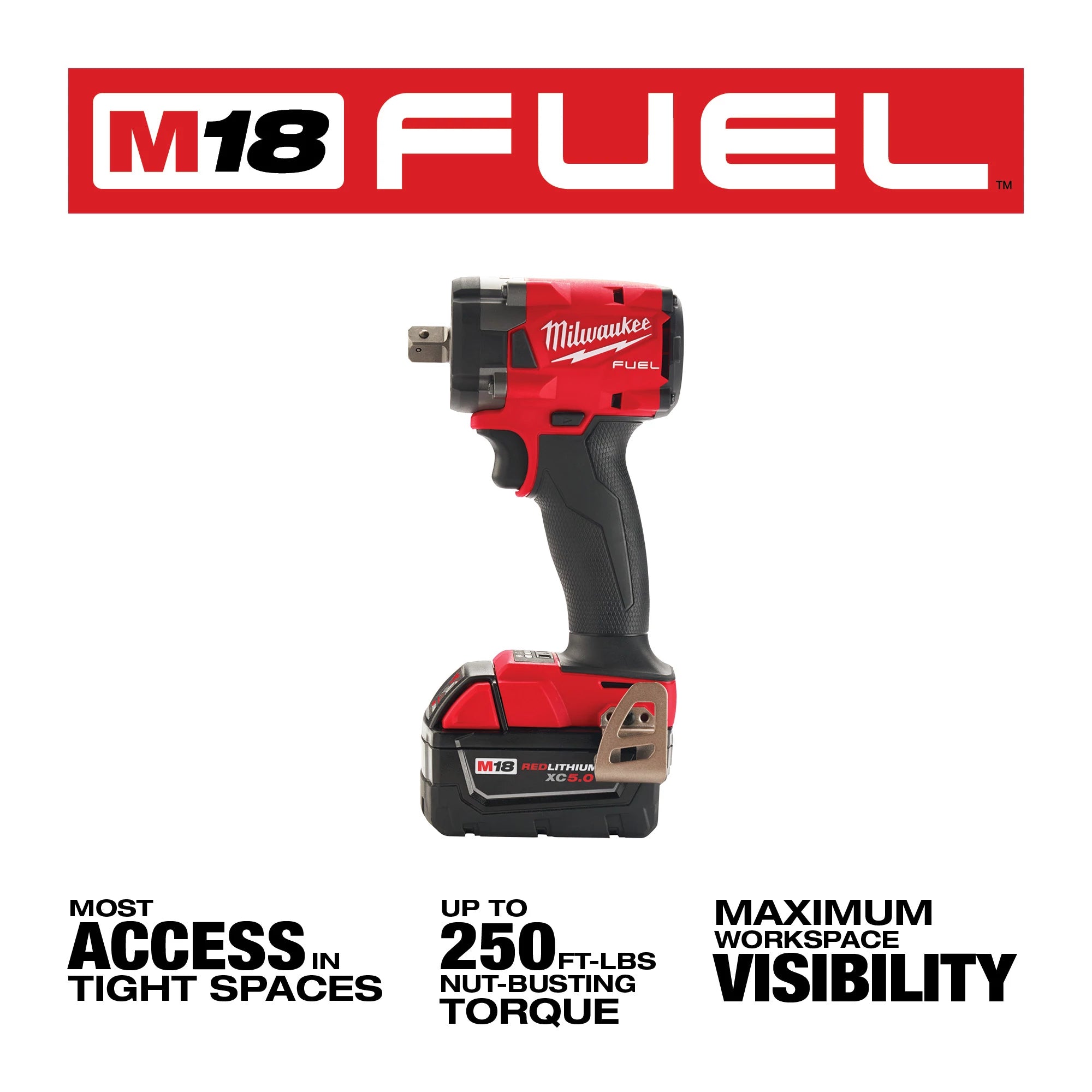 ENSEMBLE CLÉS À CHOCS COMPACTE 3/8'' M18 FUEL (XC5.0)