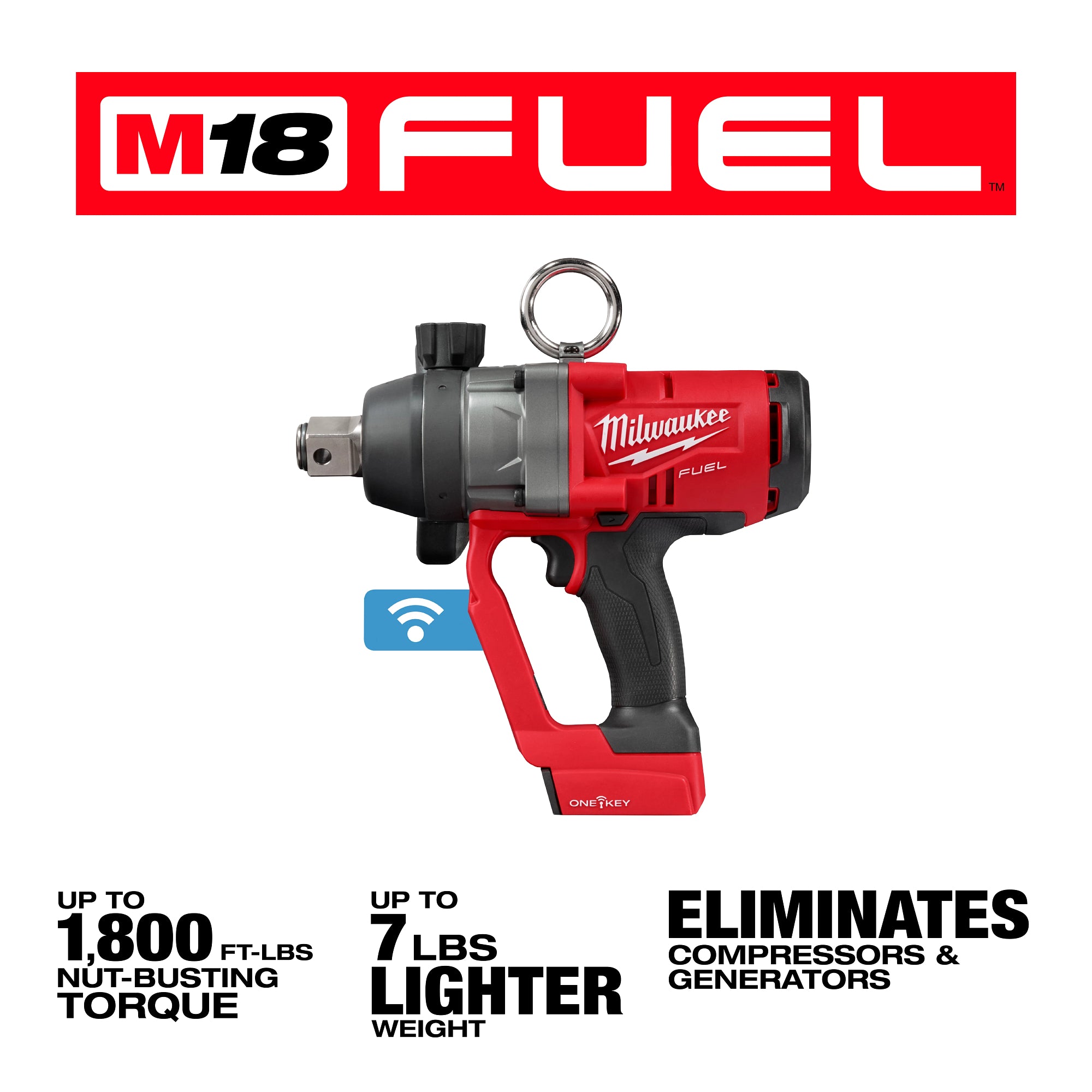 CLÉS À CHOCS 1'' COUPLE ÉLEVÉ ONE-KEY™ M18 FUEL BRUSHLESS