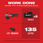 ENSEMBLE RECTIFIEUSE COUDÉE 4-1/2'' / 5'' M18 FUEL (XC6.0)