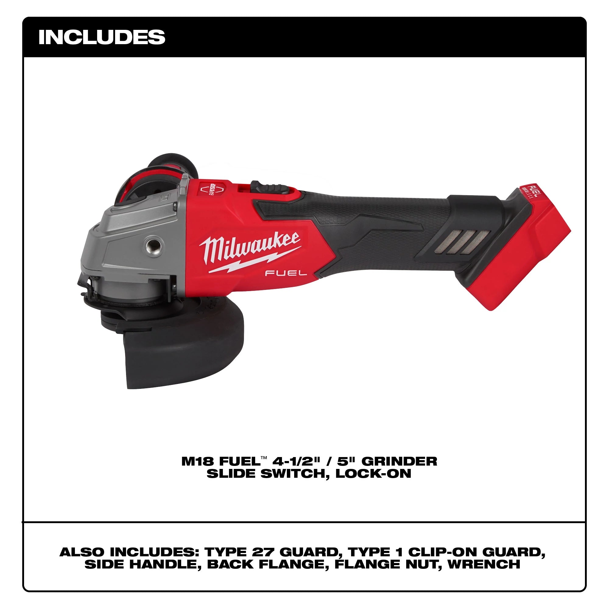 RECTIFIEUSE COUDÉE 4-1/2''/5'' GLISSIÈRE M18 FUEL BRUSHLESS