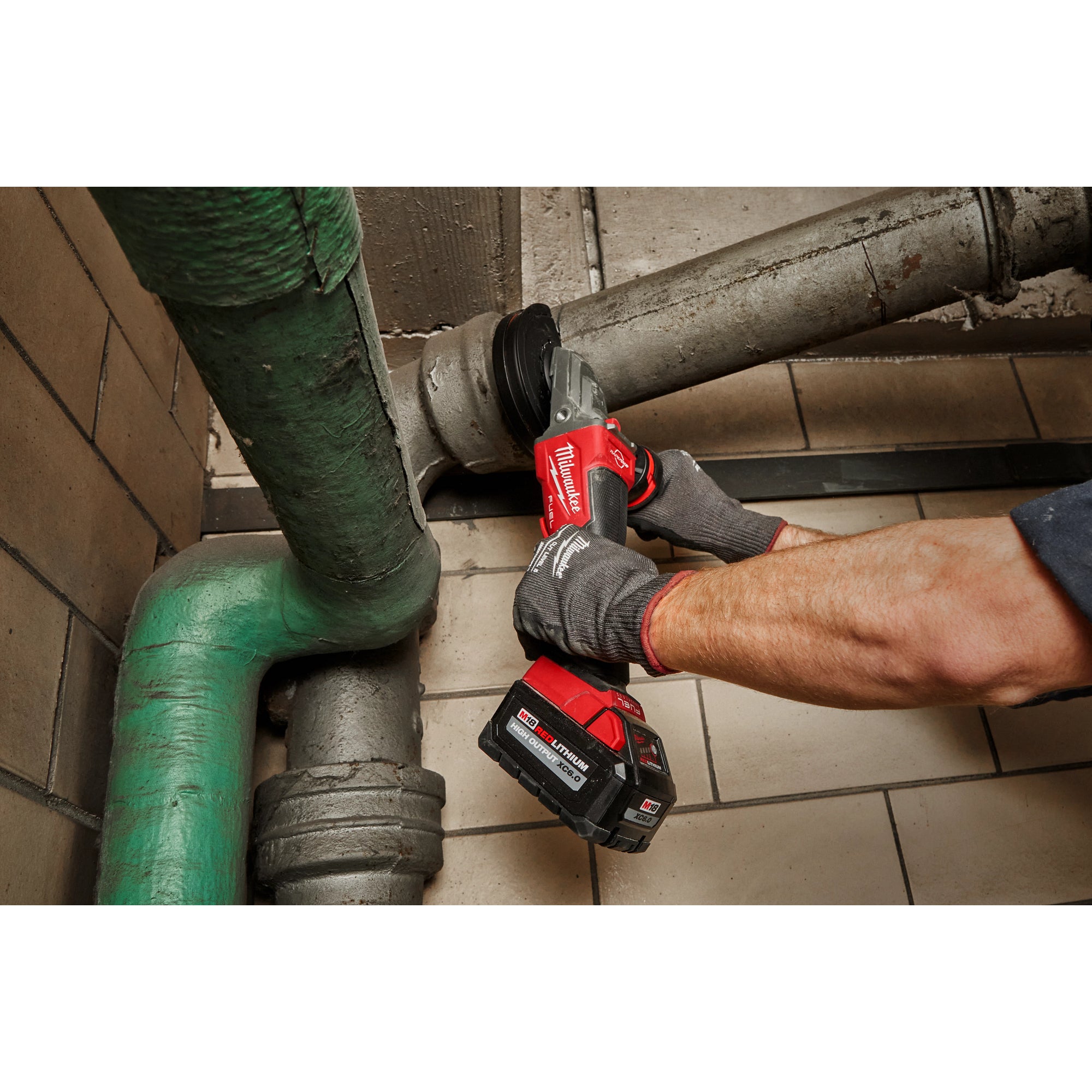 M18 FUEL 5" Flat Head Angle Grinder with Paddle Switch