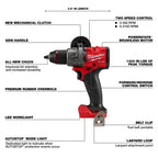 M18 FUEL BRUSHLESS 1/2" HAMMER DRILL