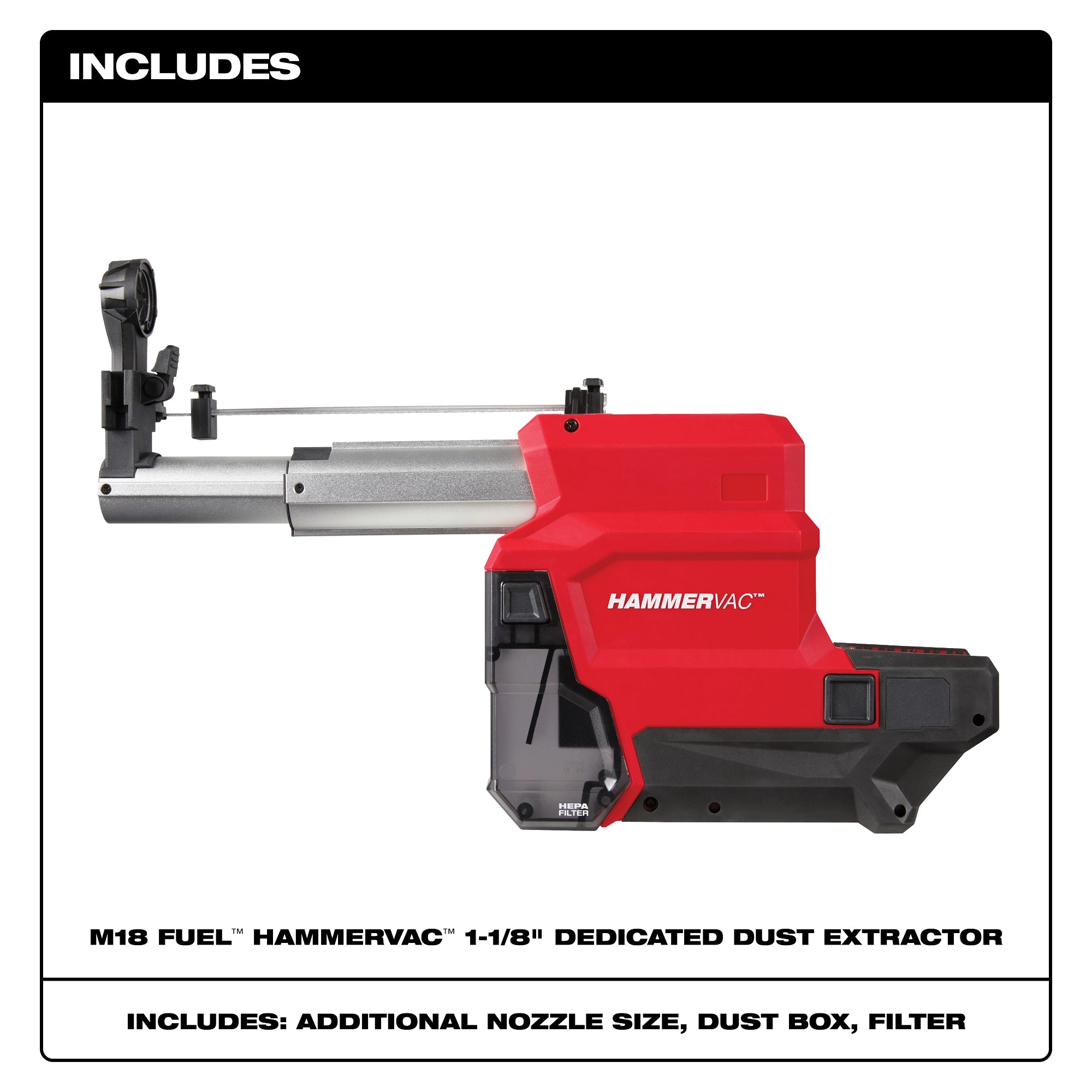 EXTRACTEUR DE POUSSIÈRE POUR HAMMERVAC 1-1/8'' M18 FUEL