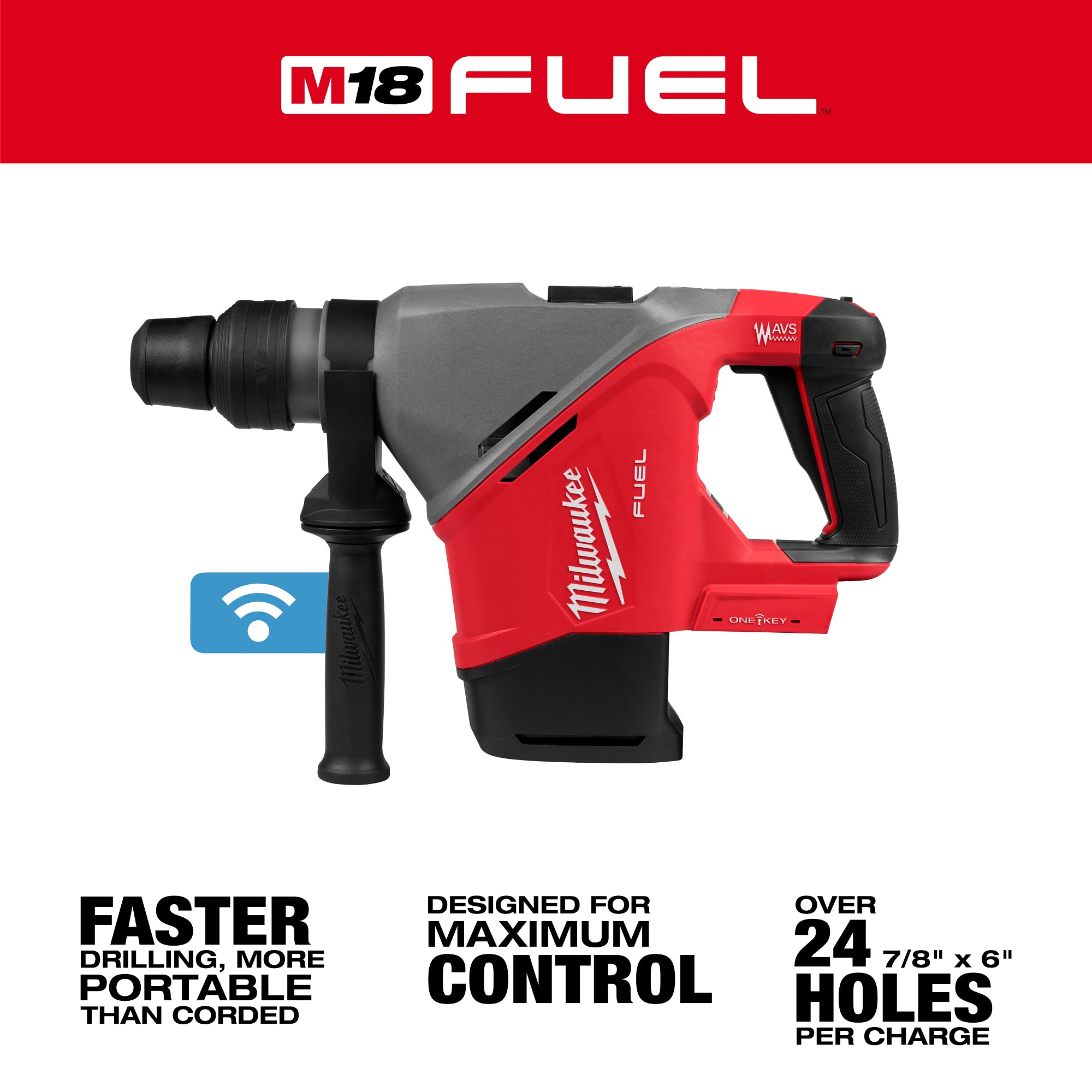 MARTEAU ROTATIF 1-9/16'' SDS MAX M18 FUEL ONE-KEY