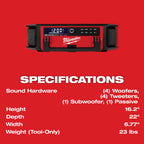 M18 PACKOUT 22" BLUETOOTH RADIO + CHARGER