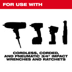 3/4'' SAE IMPACT SOCKET SET (8 PC)