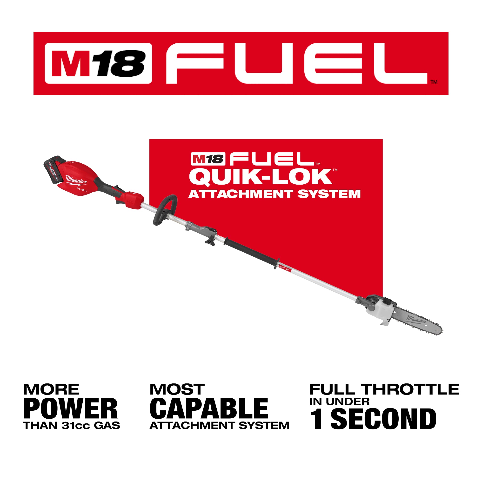 ENSEMBLE SCIE À CHÂINE 10'' FORGE QUIK-LOK M18 FUEL (XC8.0)