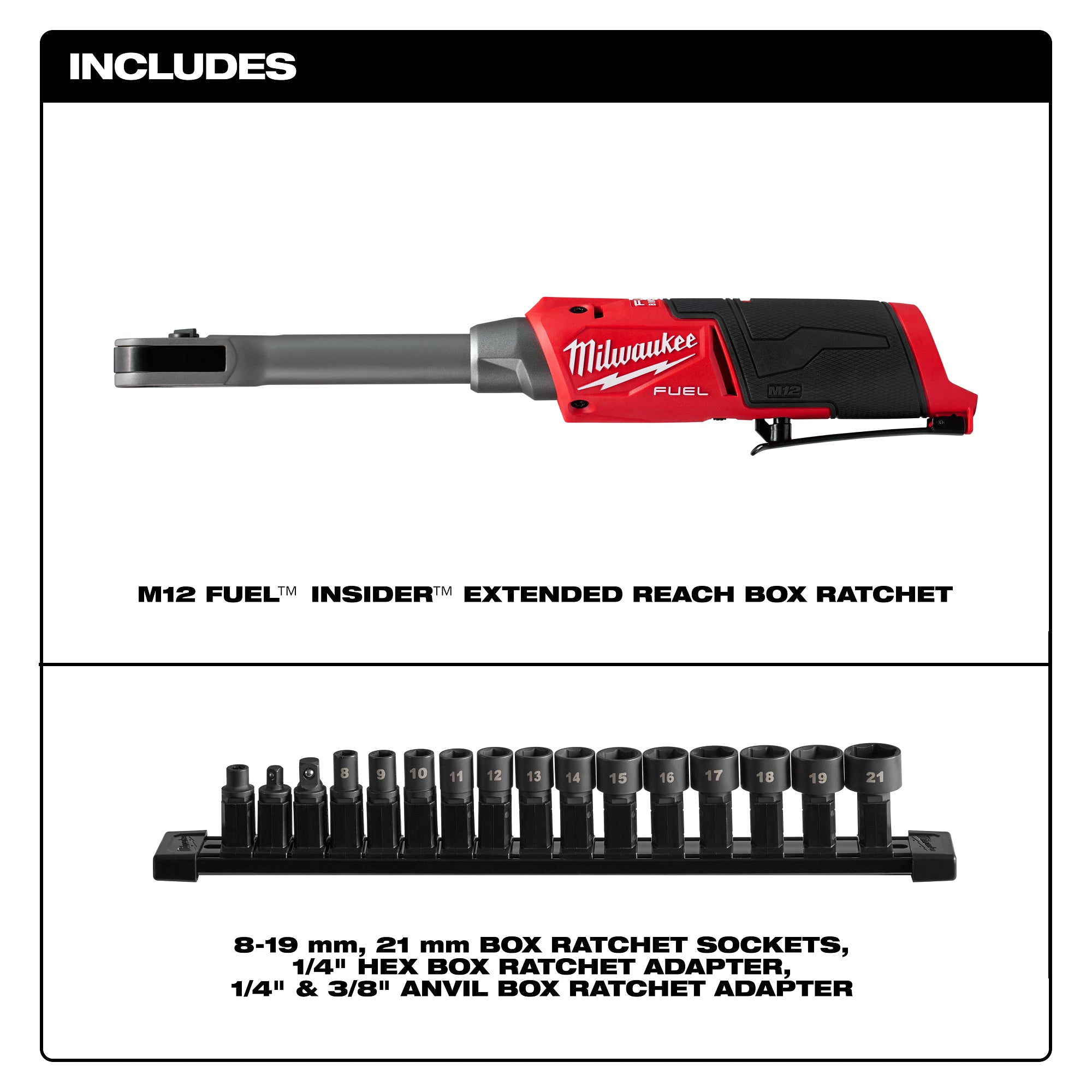 CLÉ RATCHET À LONGUE PORTÉE INSIDER M12 FUEL BRUSHLESS