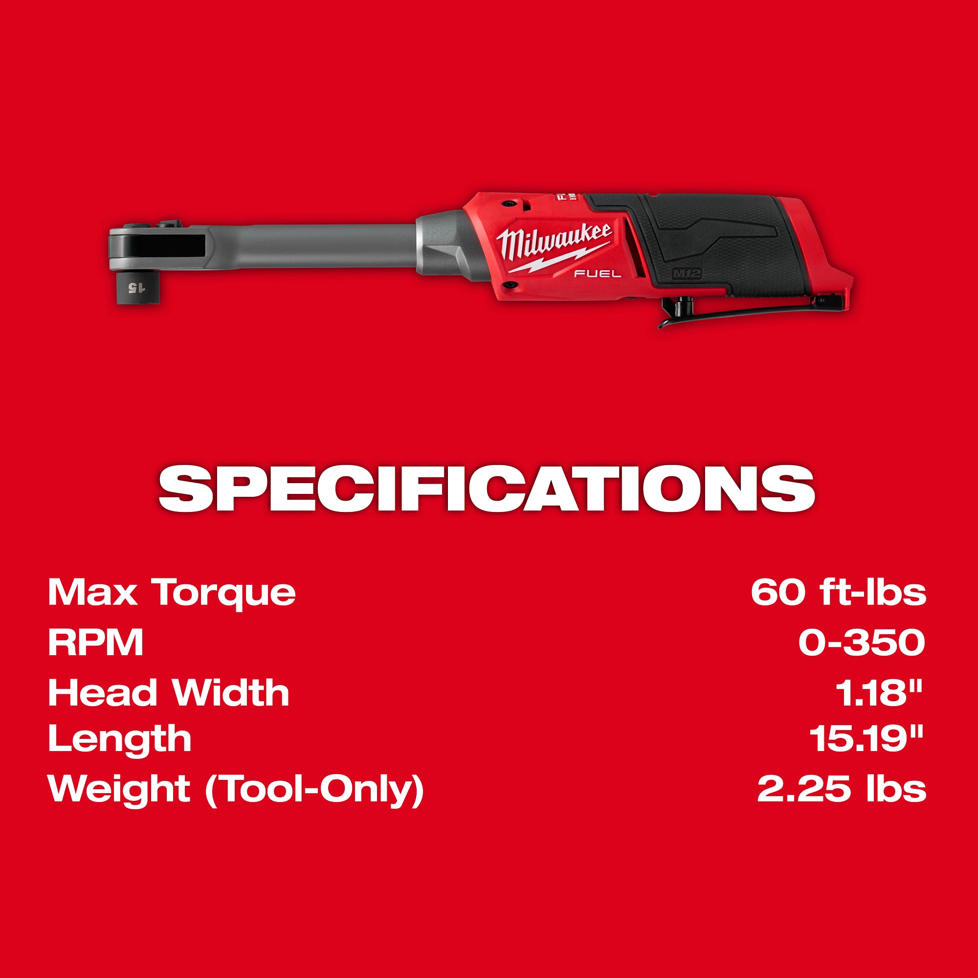 CLÉ RATCHET À LONGUE PORTÉE INSIDER M12 FUEL BRUSHLESS