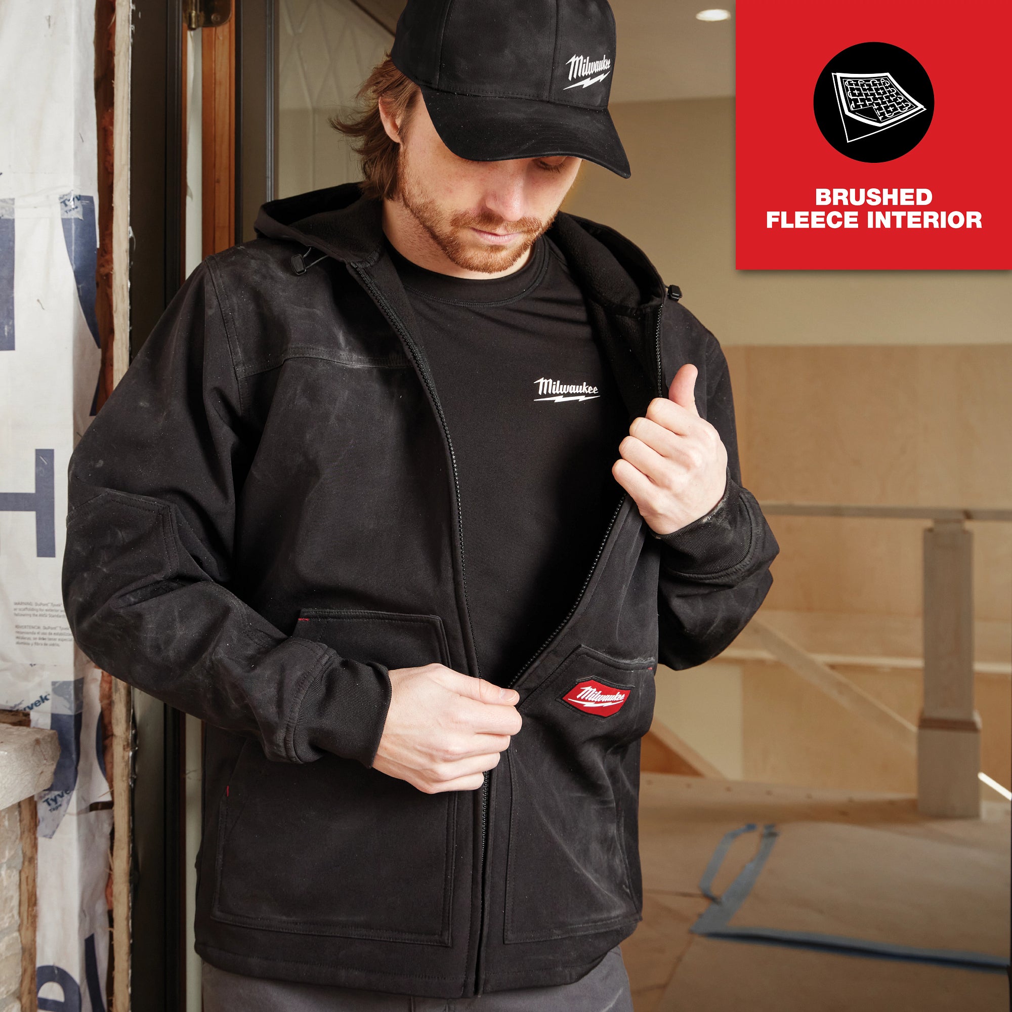 SOFTSHELL WORK JACKET (BLACK - MEDIUM)