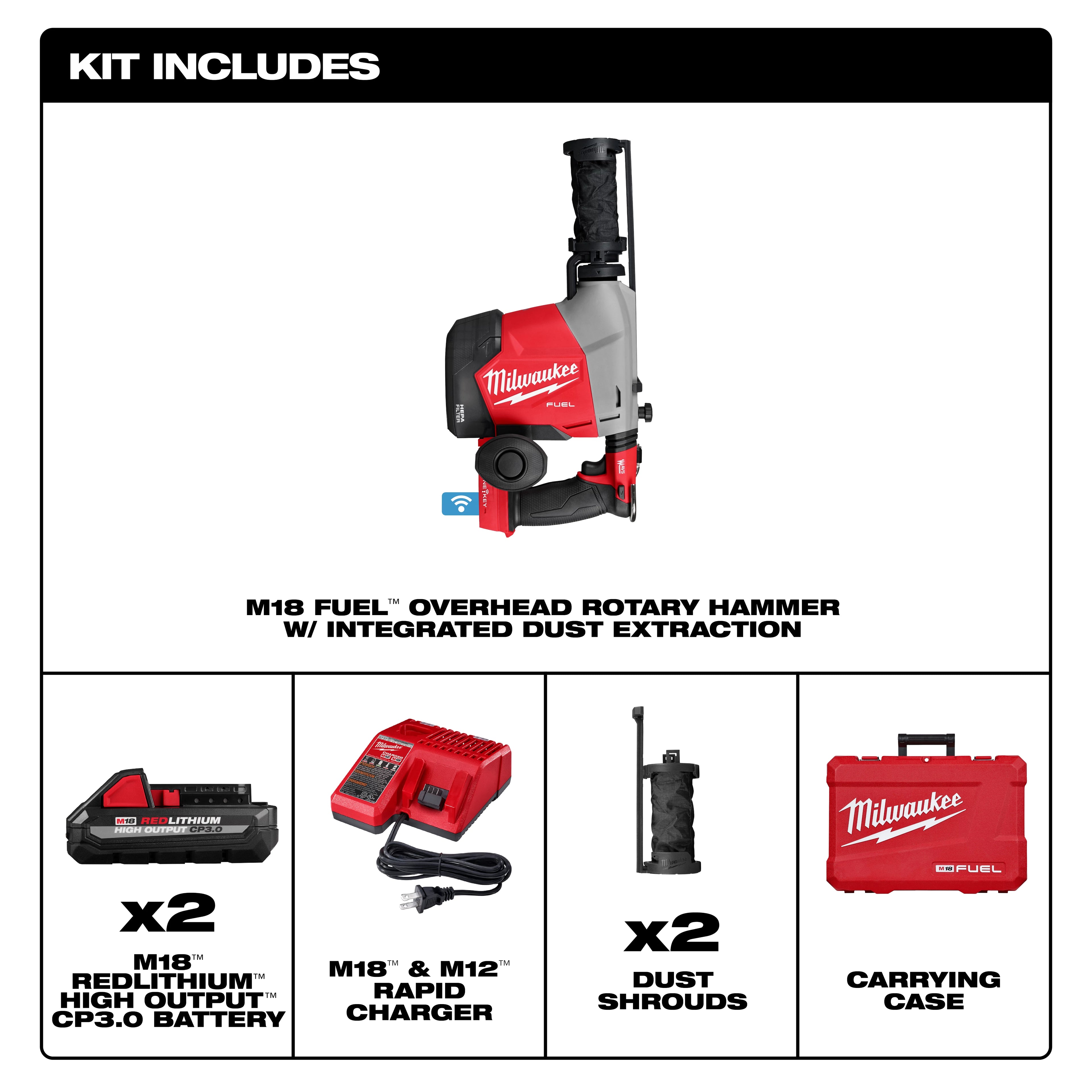 M18 FUEL DUST EXTRACTION ROTARY HAMMER (CP3.0)