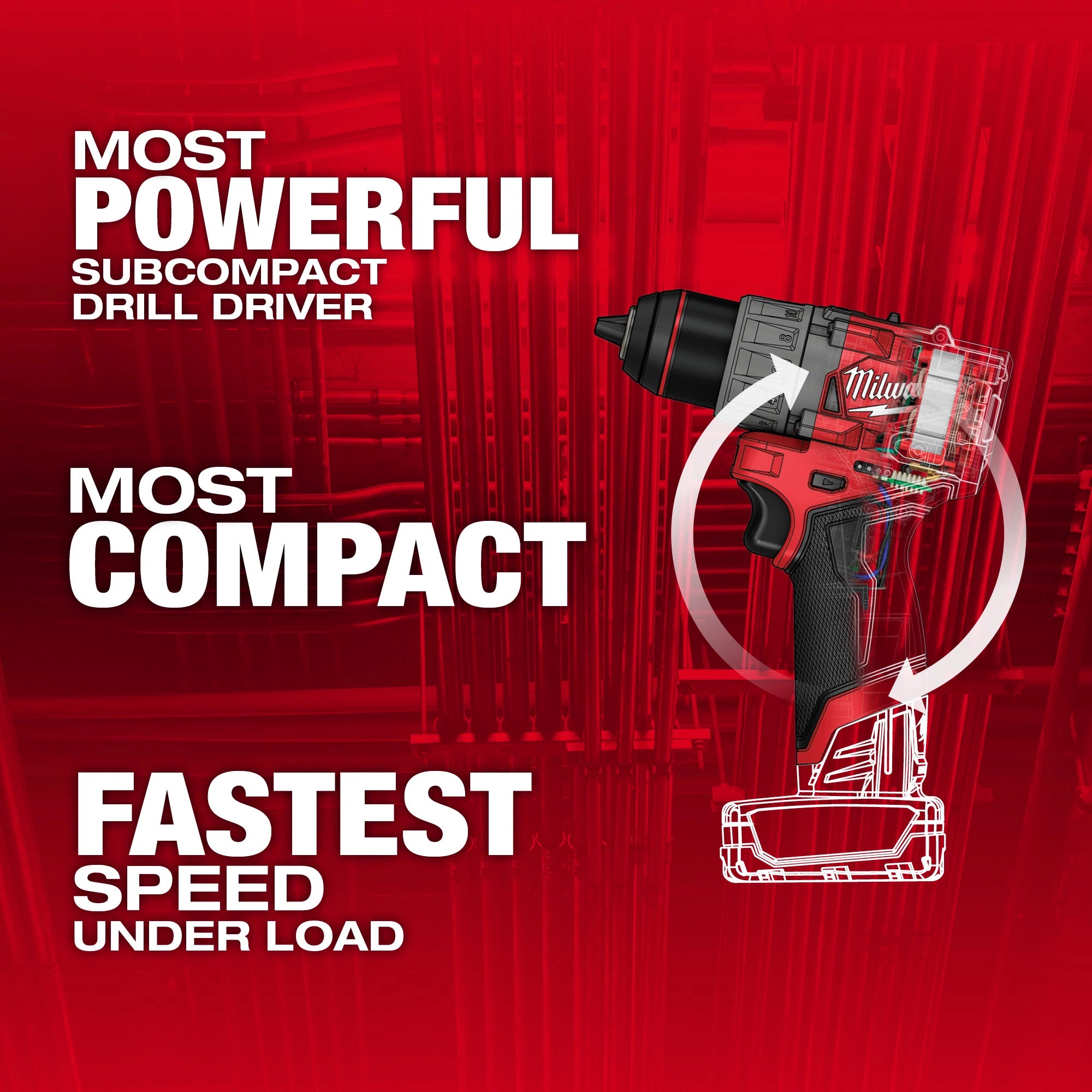 M12 FUEL BRUSHLESS 1/2" HAMMER DRILL/DRIVER