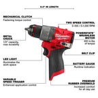 PERCEUSE-VISSEUSE 1/2'' M12 FUEL BRUSHLESS