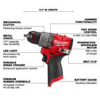 M12 FUEL BRUSHLESS 1/2" HAMMER DRILL