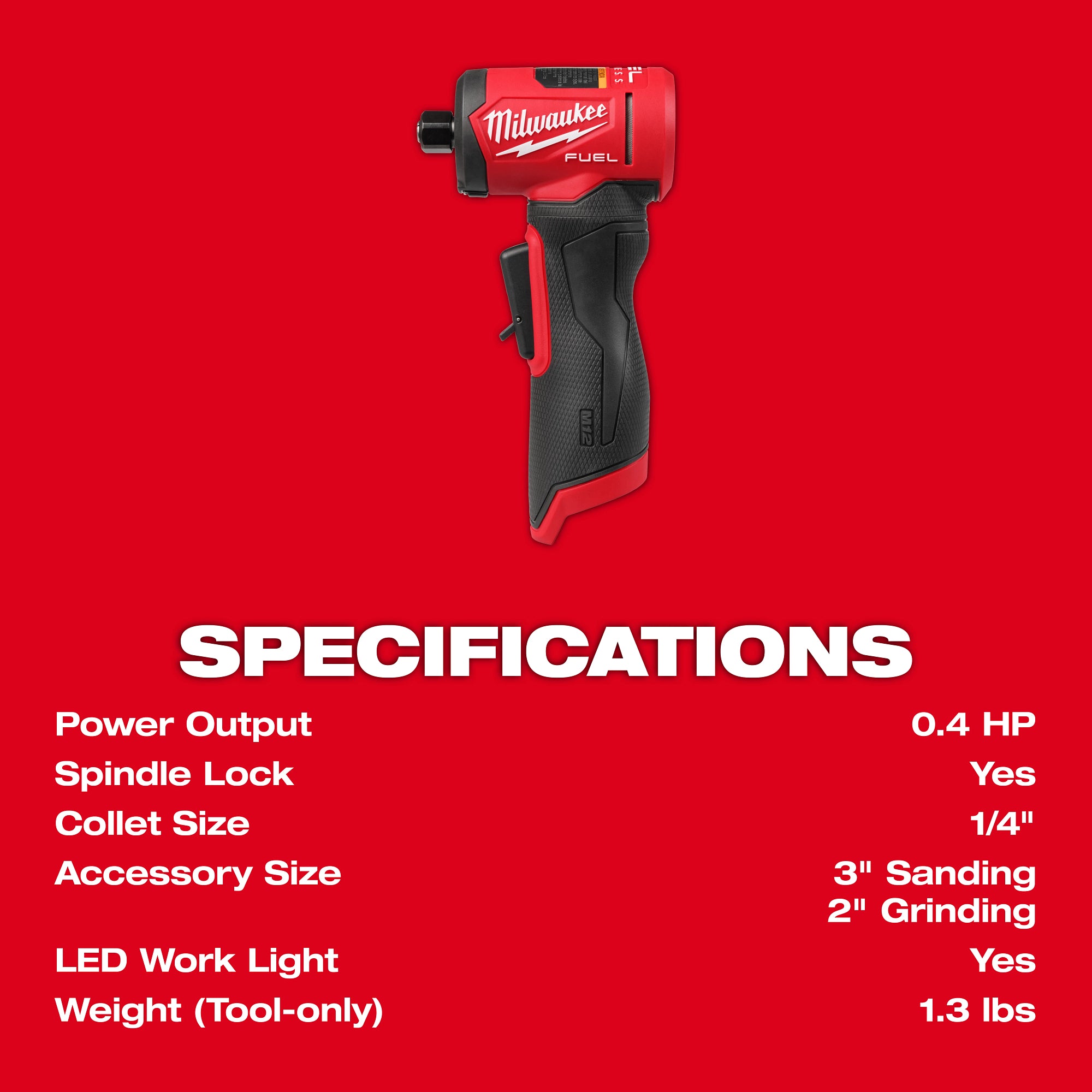DIE GRINDER DROIT 1/4'' M12 FUEL BRUSHLESS